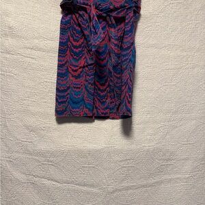 Anthropologie Blue and Pink Mini Skirt